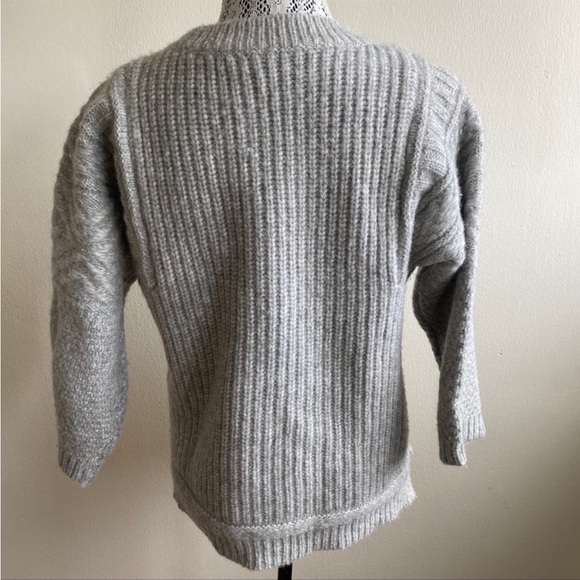 JCrew Alpaca Blend Wool Sweater Grey Sz XS - Picture 3 of 4